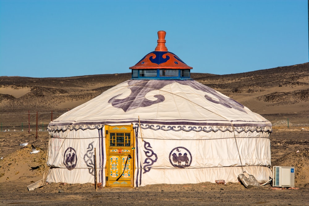 Mongolian Yurt in the Gobi Desert