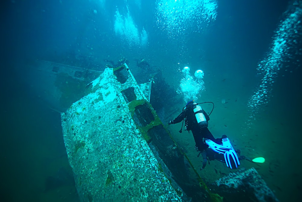 Sunken ship discovered in the deep ocean