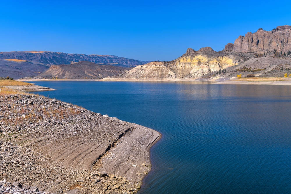 Photo near water of the blue mesa reservoir