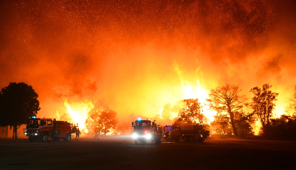 fire respondents during one of Australian wildfires