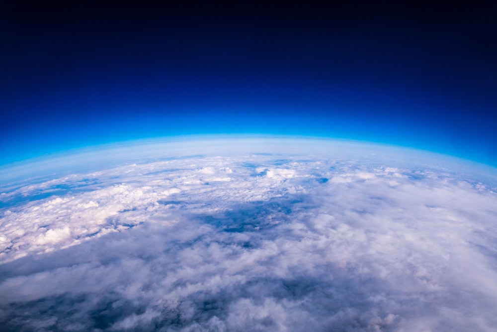 View of the edge of the earth and the atmosphere