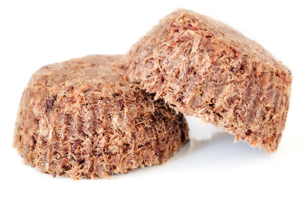 Home made beef pemmican isolated on a white background