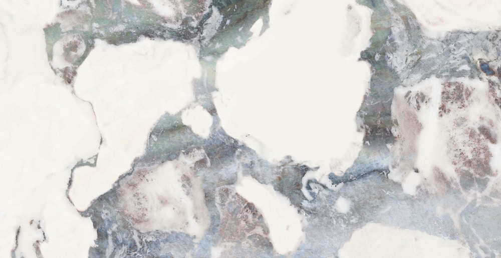 White marble with swirling colors